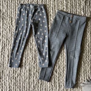 Zara Lot of 2 Grey Polka Dot Gray Pants